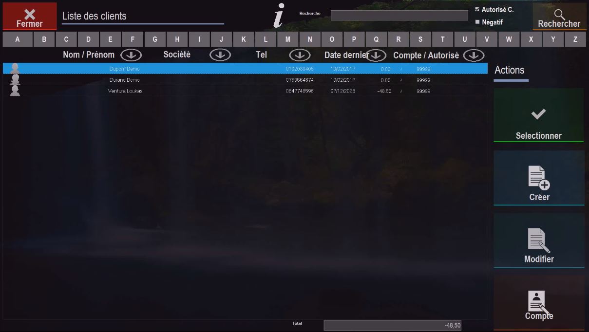 Fichier clients Windows